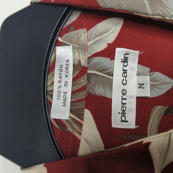 Pierre Cardin Vintage Floral Tropical Vibrant SS Button Down Shirt w Pocket M - Picture 4 of 11